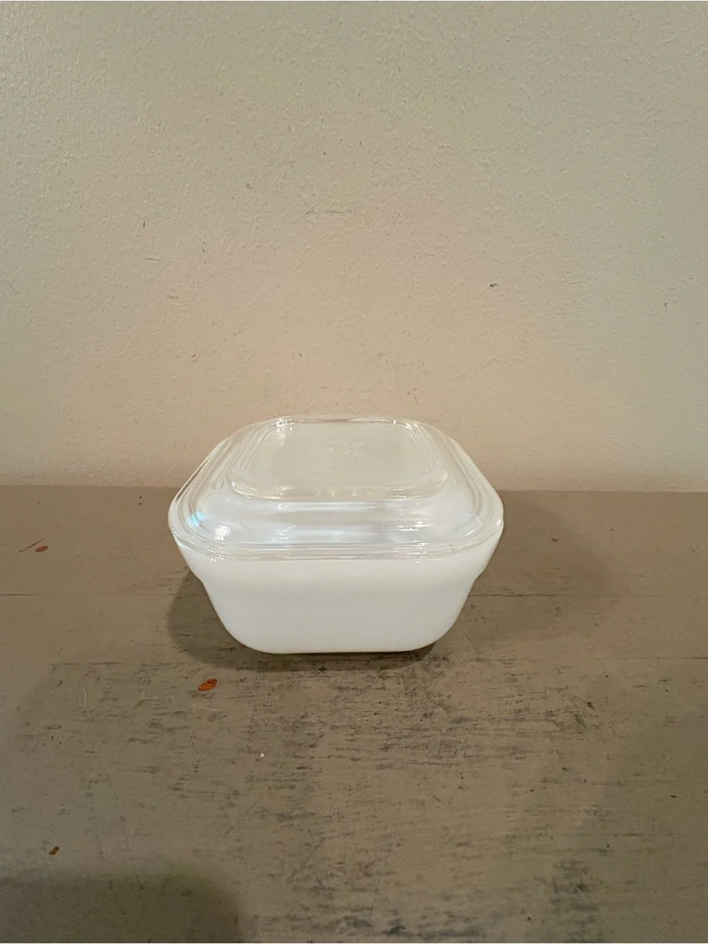 VTG Fire King Square Milk Grass Refrigerator Dish